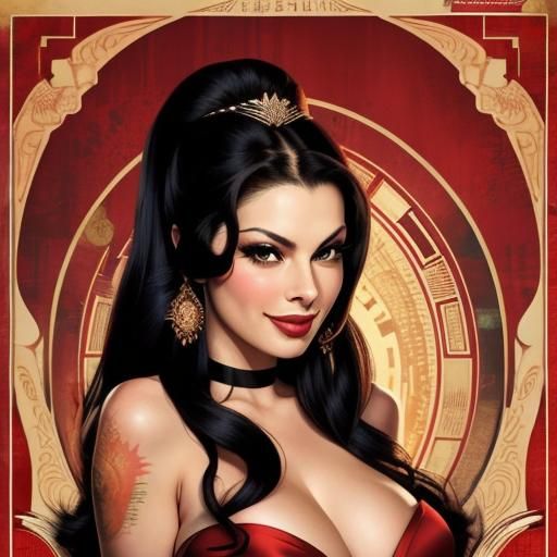 Closeup pin-up portrait...