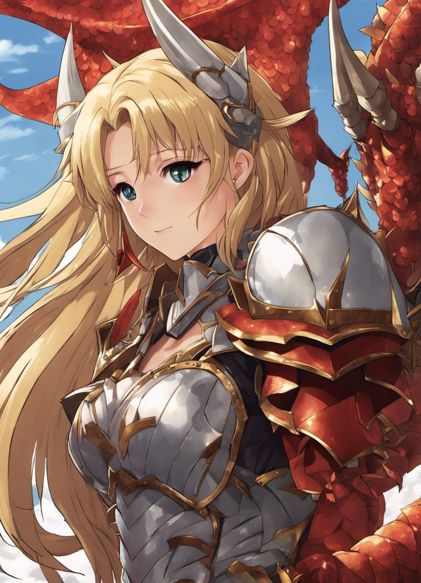 Blonde the Dragon Knight - AI Generated Artwork - NightCafe Creator