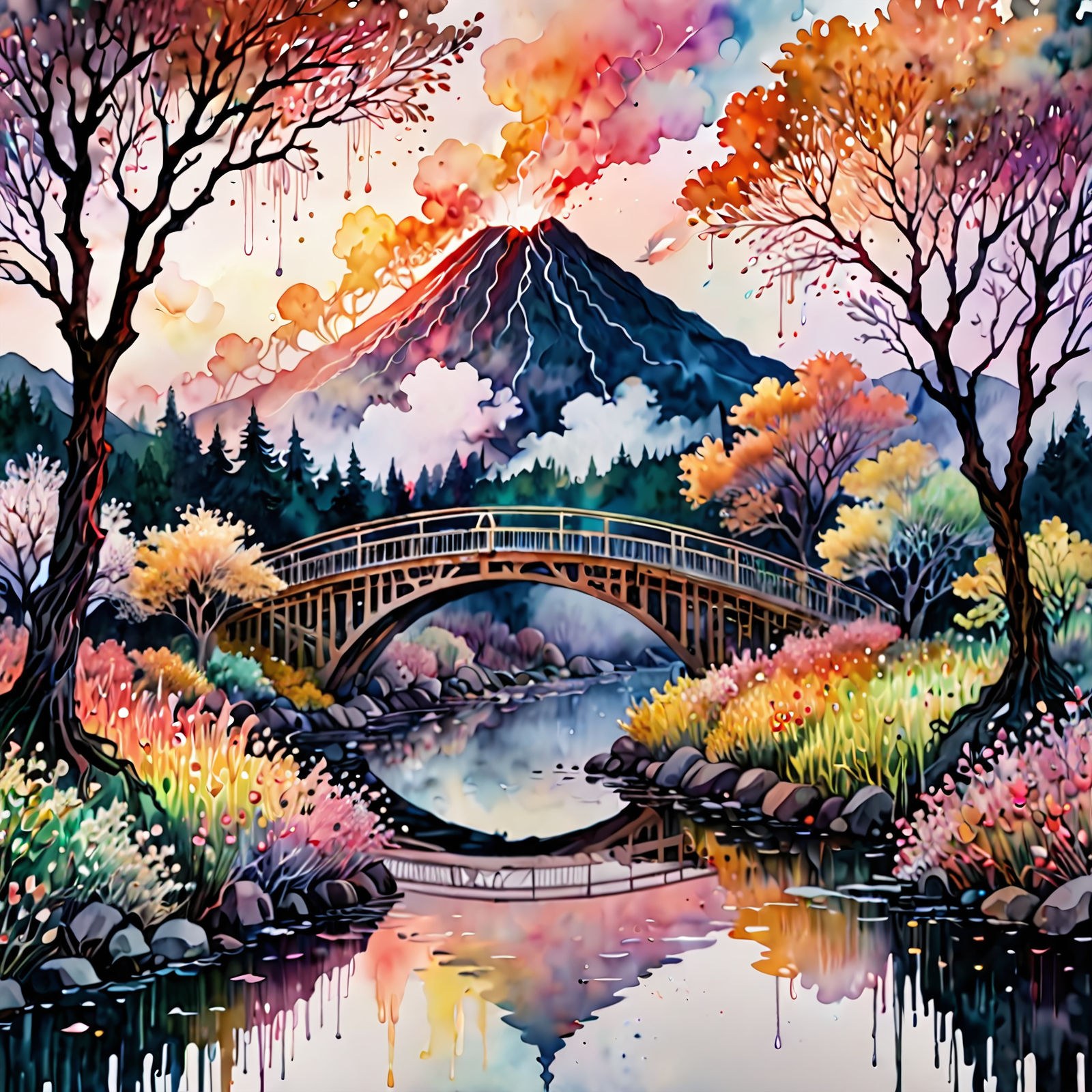 Peaceful watercolor