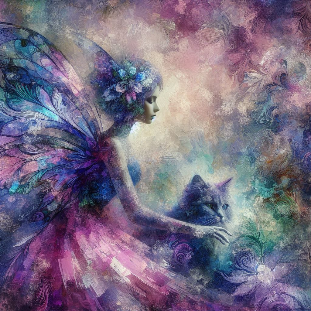 Fairy and cat.