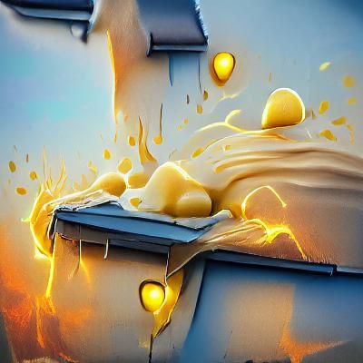 Melting butter on houses