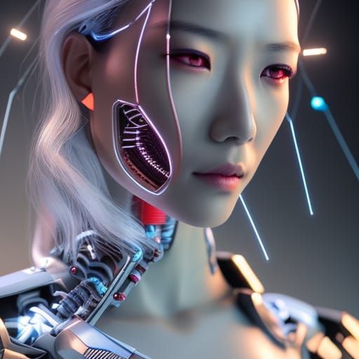 Humanoid Cyborg 06 - AI Generated Artwork - NightCafe Creator