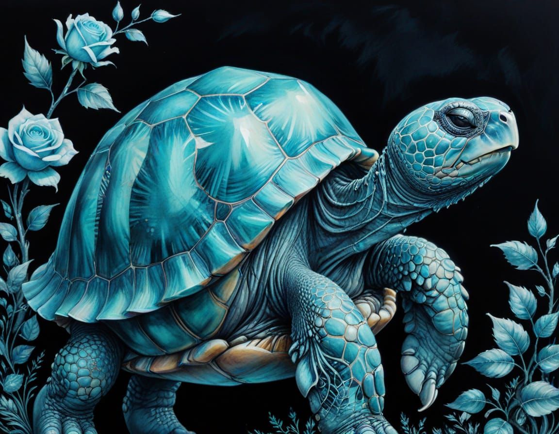 turquoise tortoise  by @Zepp
