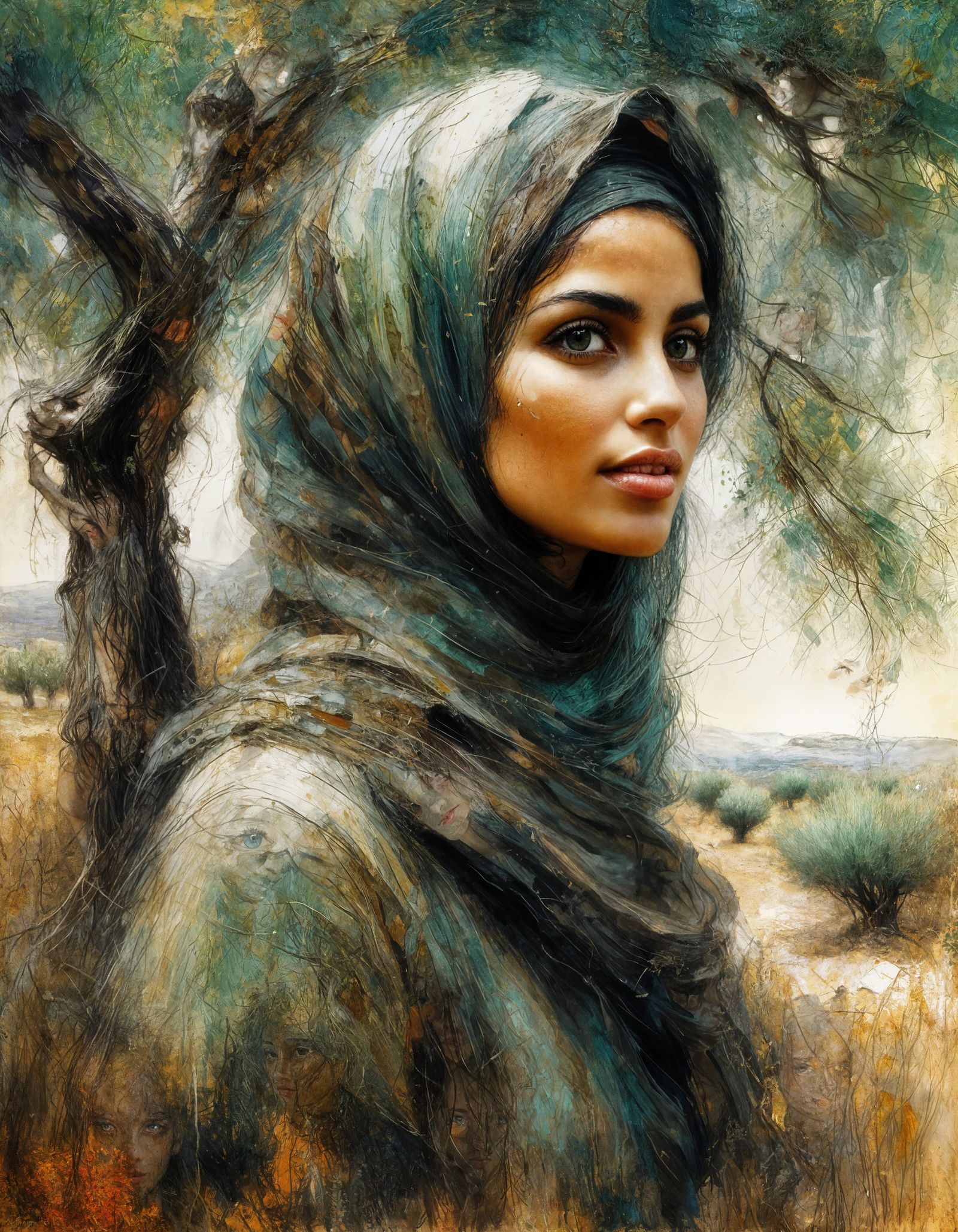 رسمية (Rasmia) | 🇵🇸 impressionism portrait (Oil Painting S...