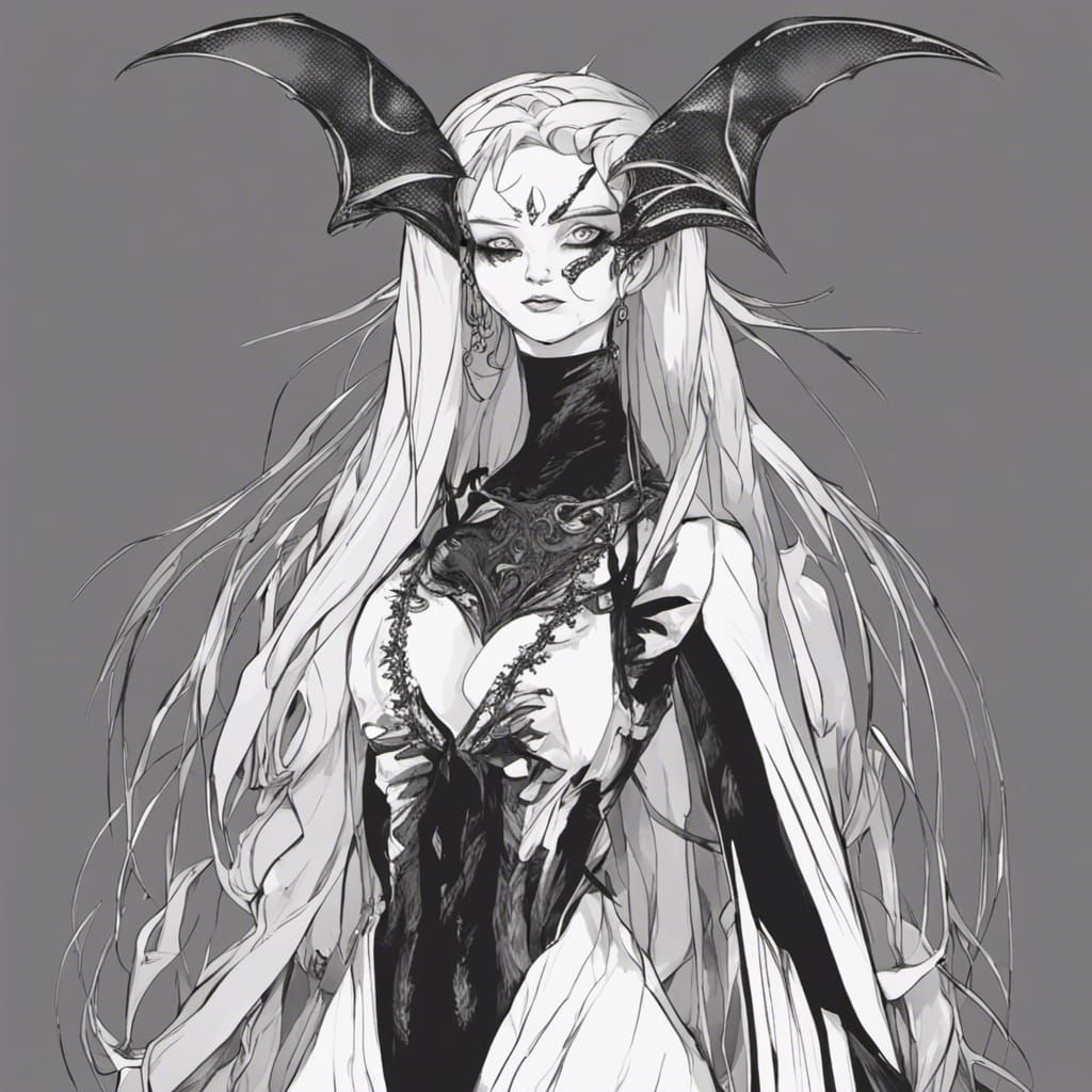 A beautiful evil witch, evil incarnate, sinister