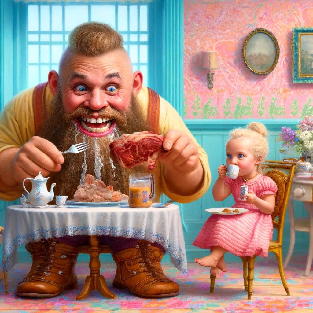 Daddy daughter tea party