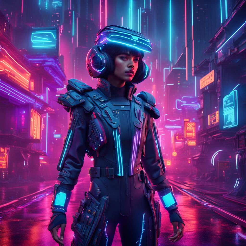 futuristic  neon  fashion