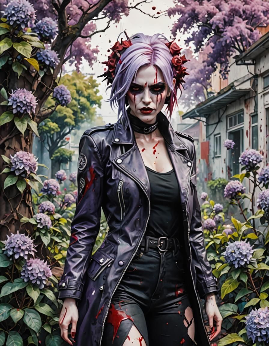 full-length surrealistic hyper-detailed immortalpunk. Bloody...