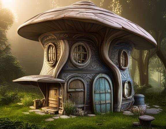 Basil mushroom house