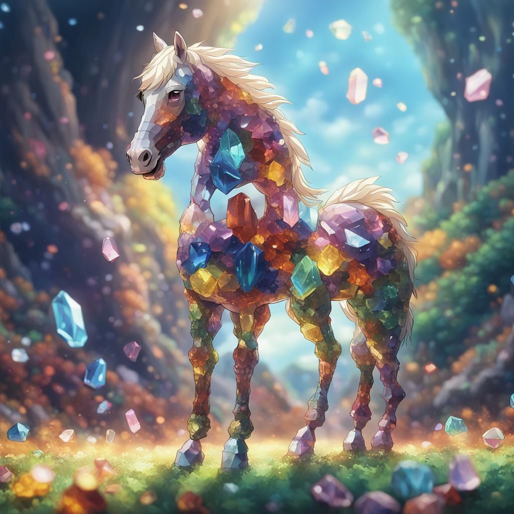 Crystalline horse  by @Foggy_Raven