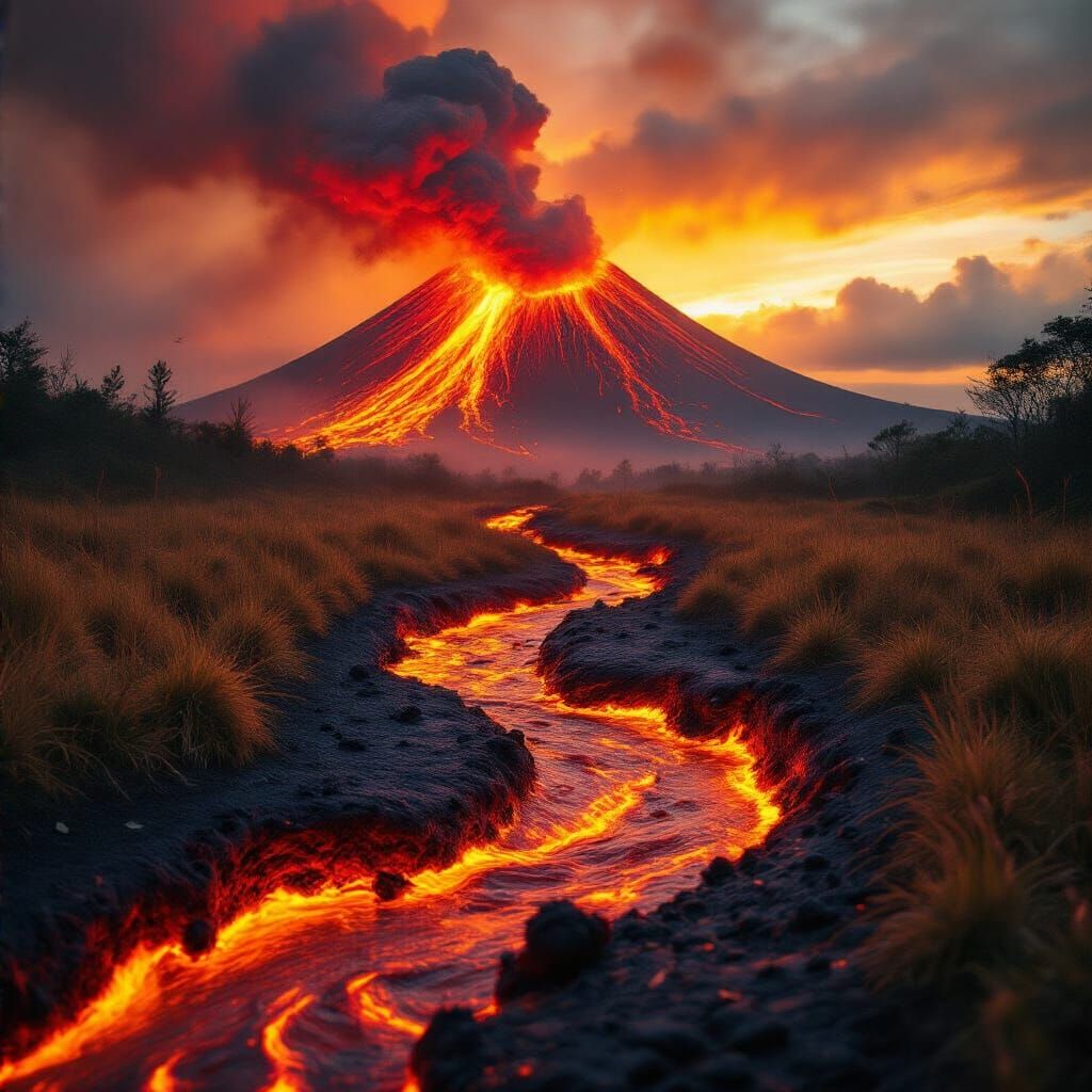 Volcano Recreates The Landscape