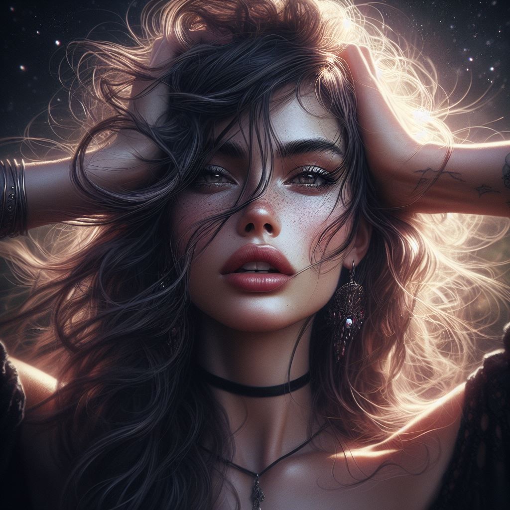 Ruffled hair