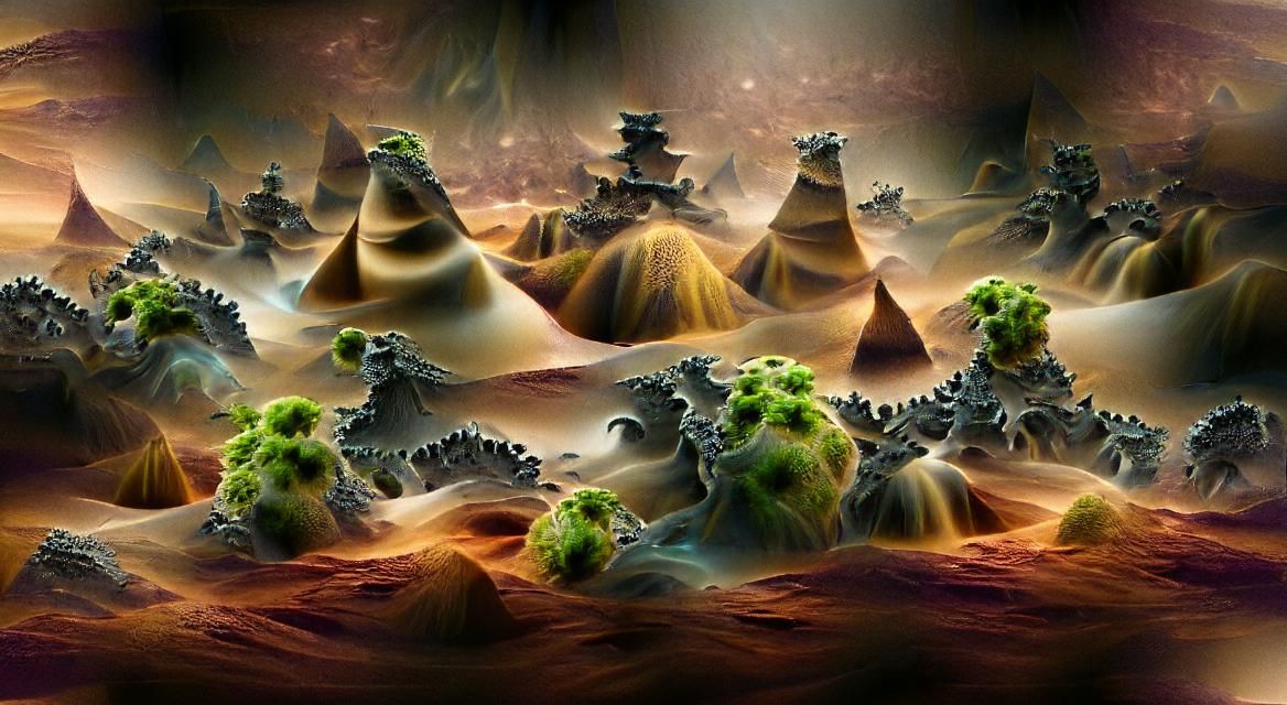 A fractal martian landscape