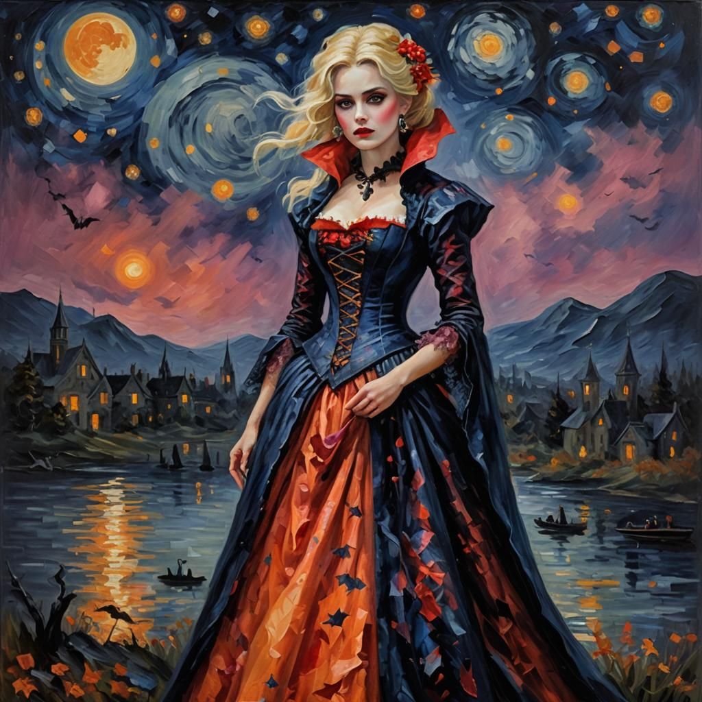 Dressed up as a vampire  by @Ursula