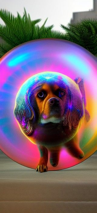 BitDoge 8k resolution holographic astral cosmic illustration...