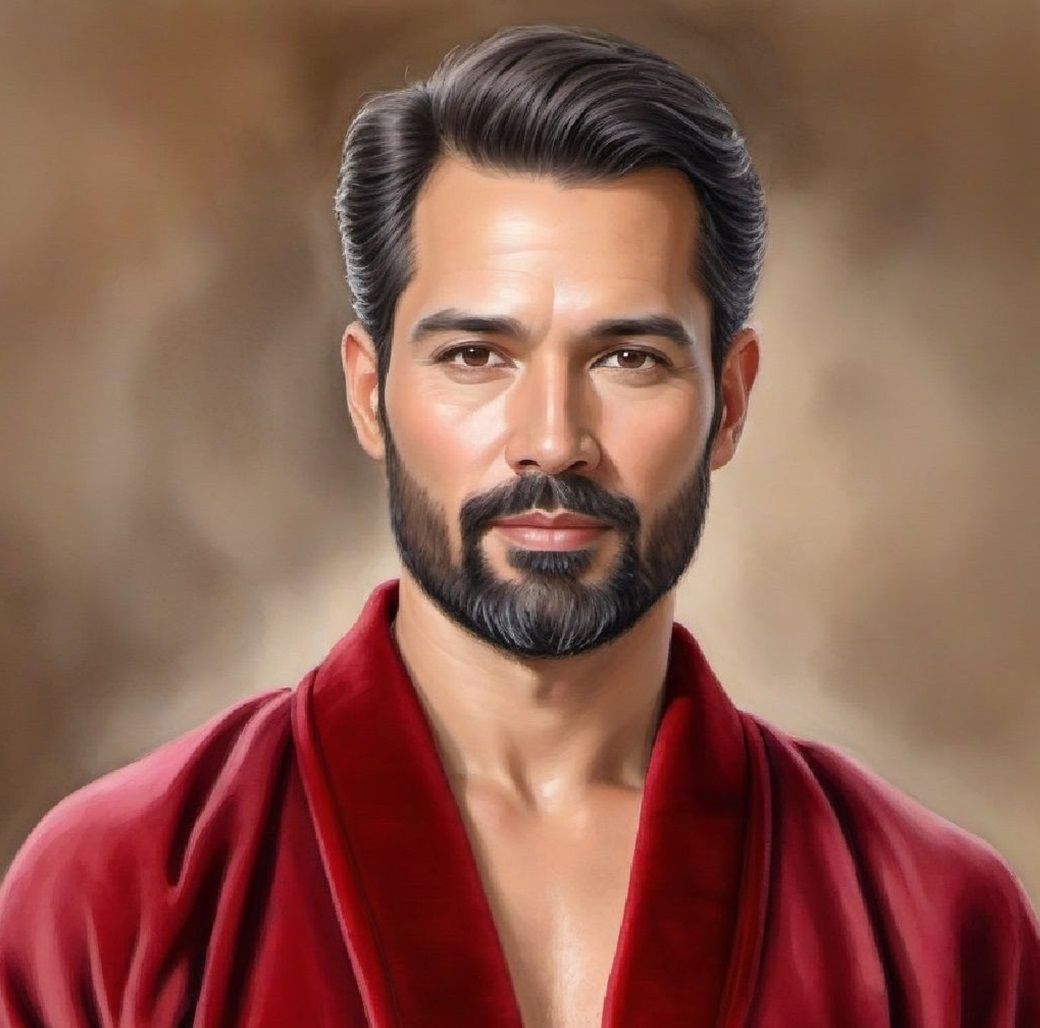 Portrait of a handsome bearded man