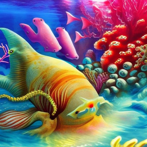 Undersea Creatures - AI Generated Artwork - NightCafe Creator