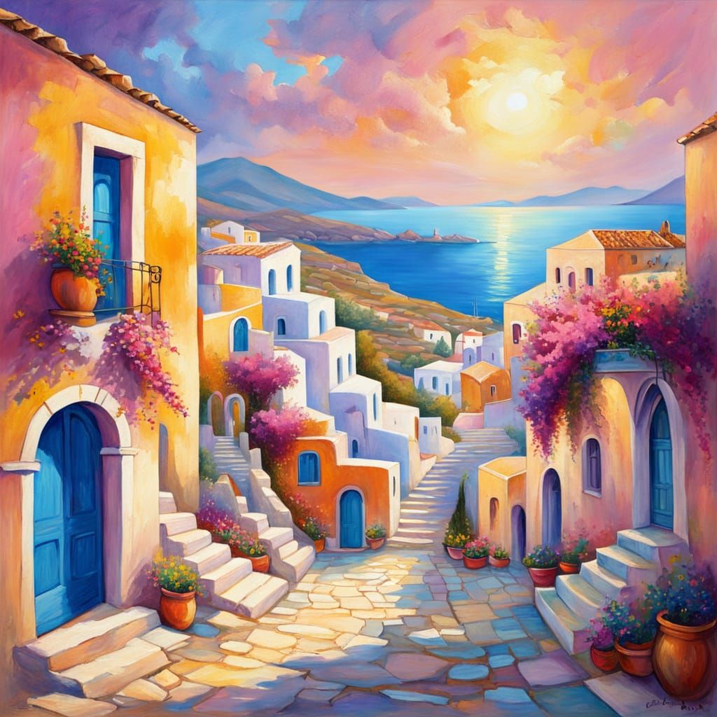 Greek village (2)  by @Kaydenpat