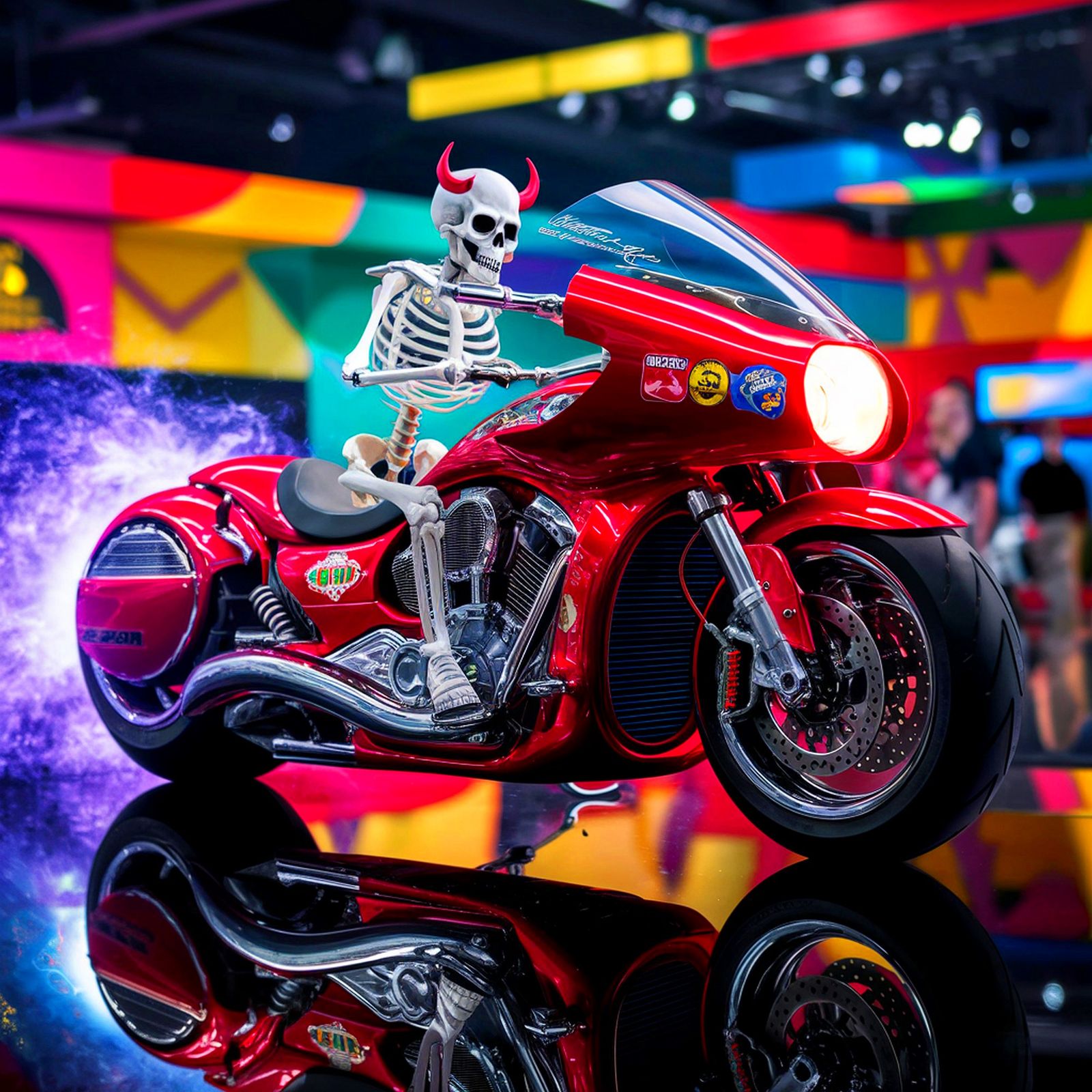 I AM INVINCIBLE, I RIDE AT TOP SPEED. OH, WHAT ARE YOU GONNA DO IF IN AN ACCIDENT YOUR HEAD IS NOT CONNECTED TO THE REST...