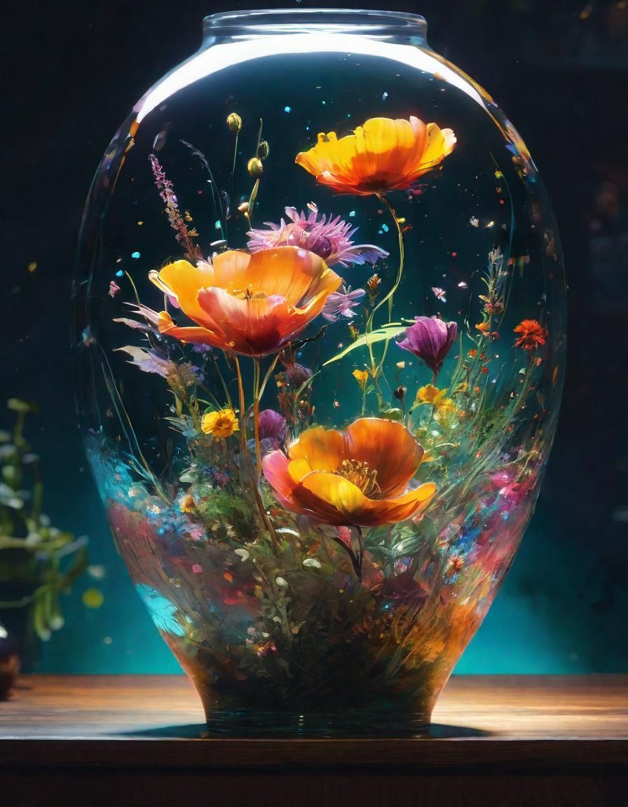 Wild flowers inside a vase  by @OneMich01