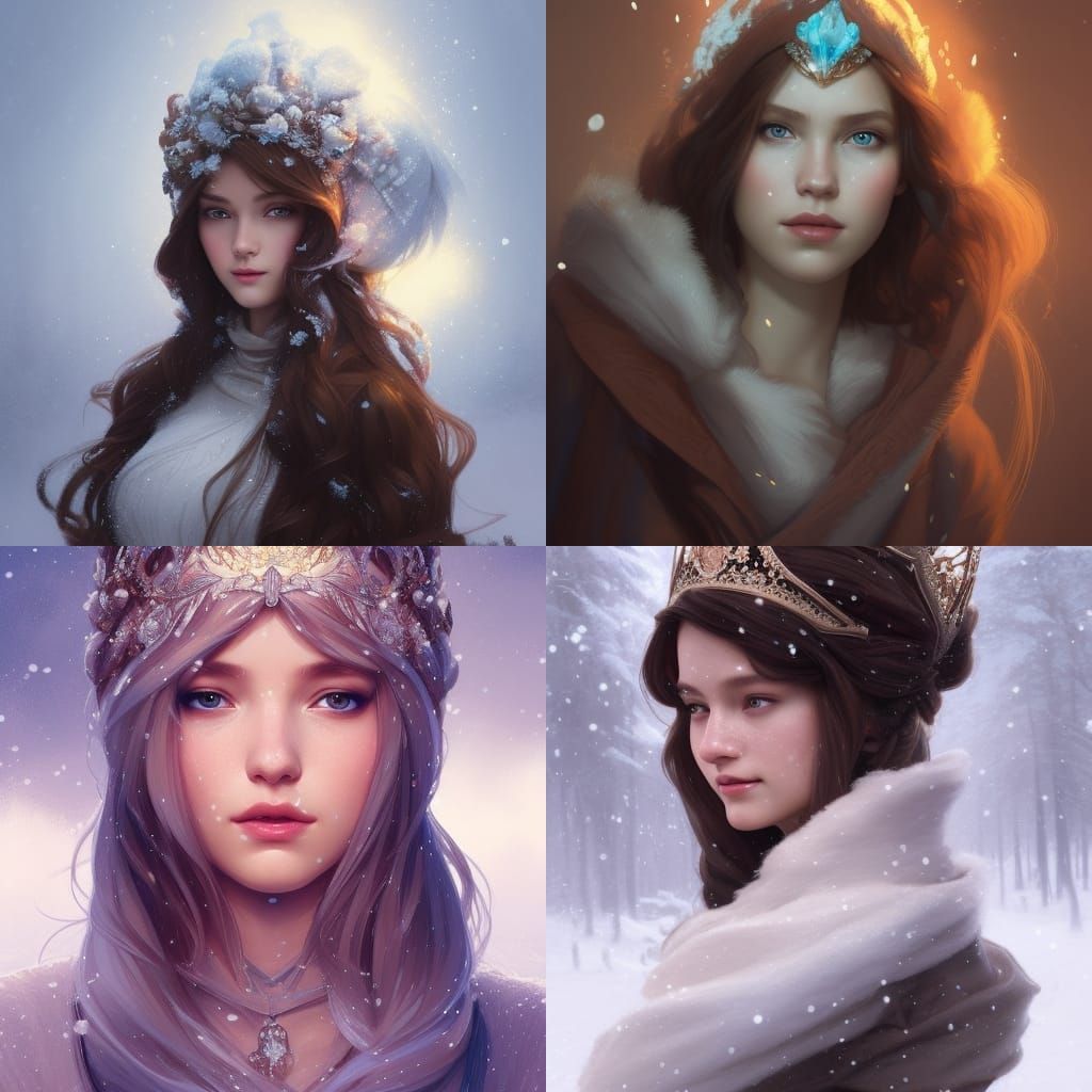 Winter Princess - Ai Generated Artwork - Nightcafe Creator