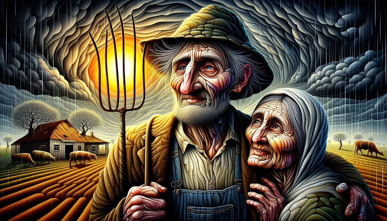 The Odd Farmer Couple. "Surreal, Abstract"