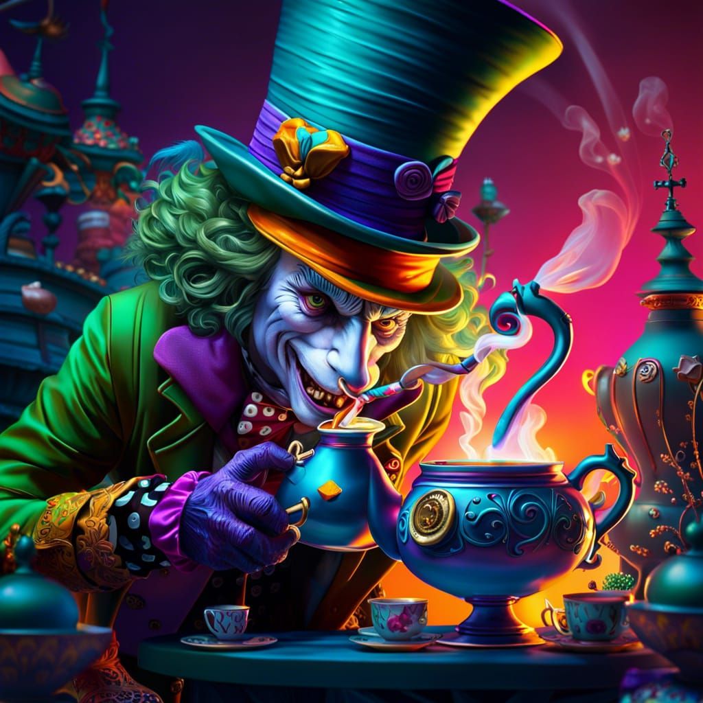 Trippy Tea Party - AI Generated Artwork - NightCafe Creator