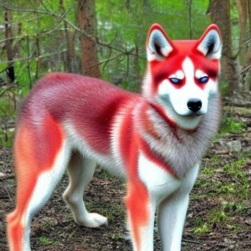 cute red huskies