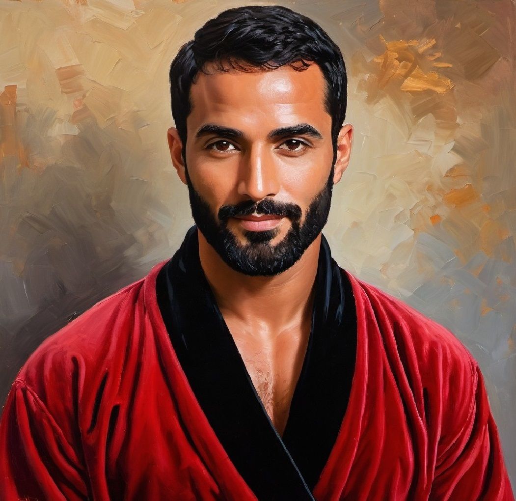 Amir, a handsome bearded man