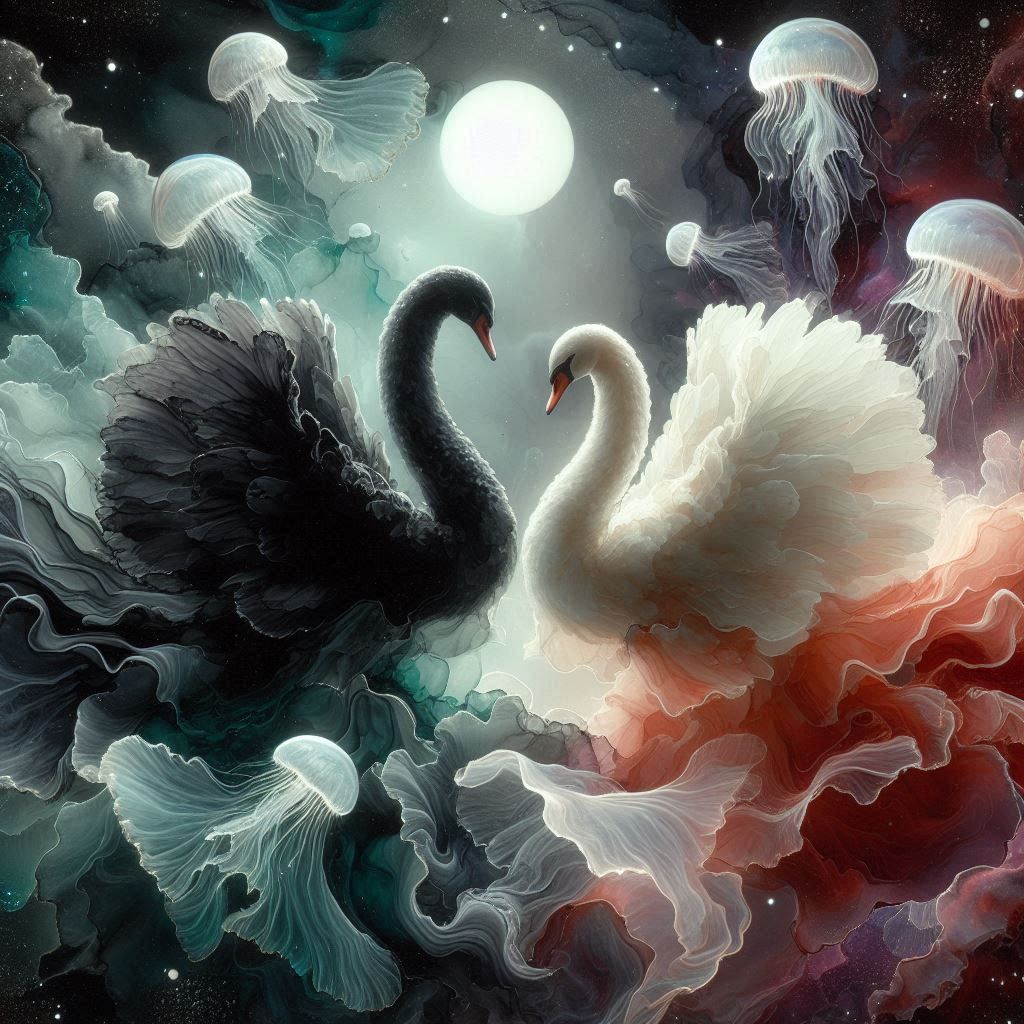 Ruffle Swans and Space Jellyfish