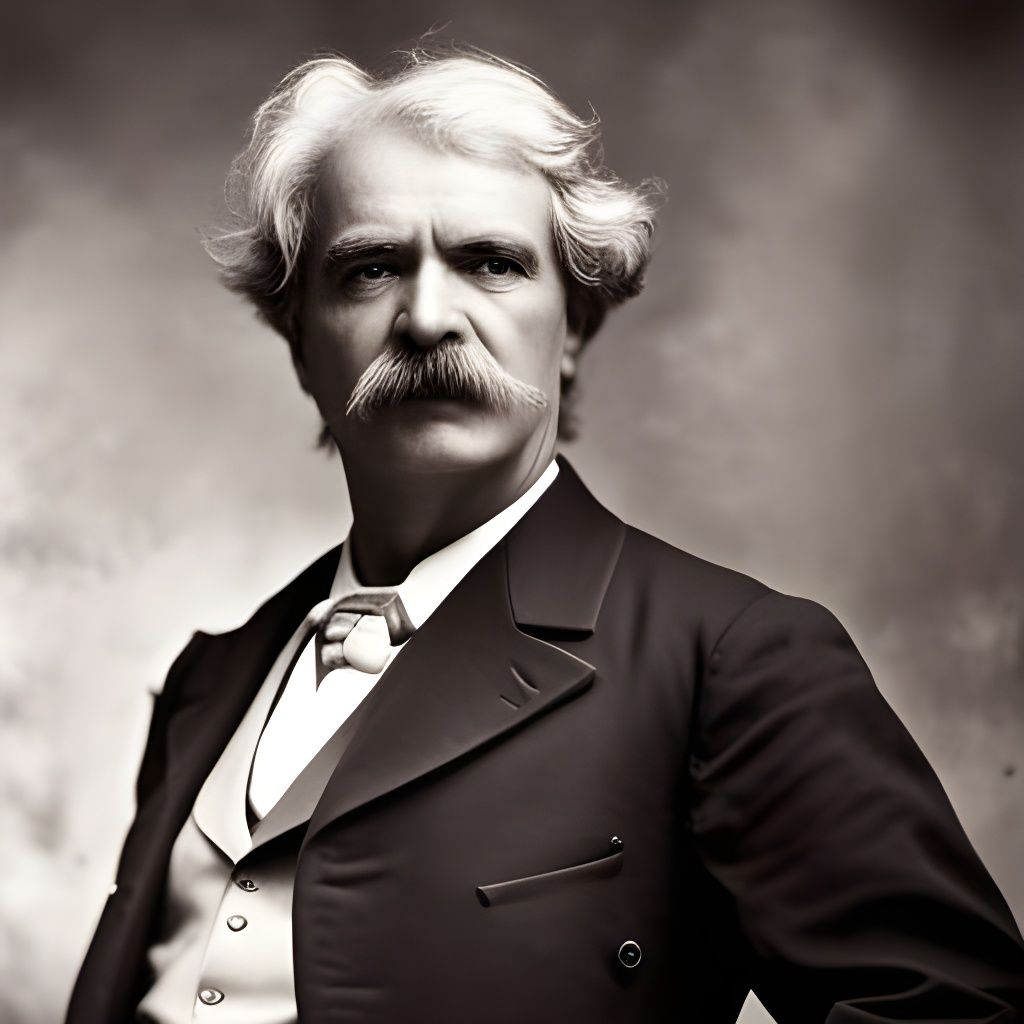 Mark Twain Mustache  by @Craig Cant Unsee The Truth