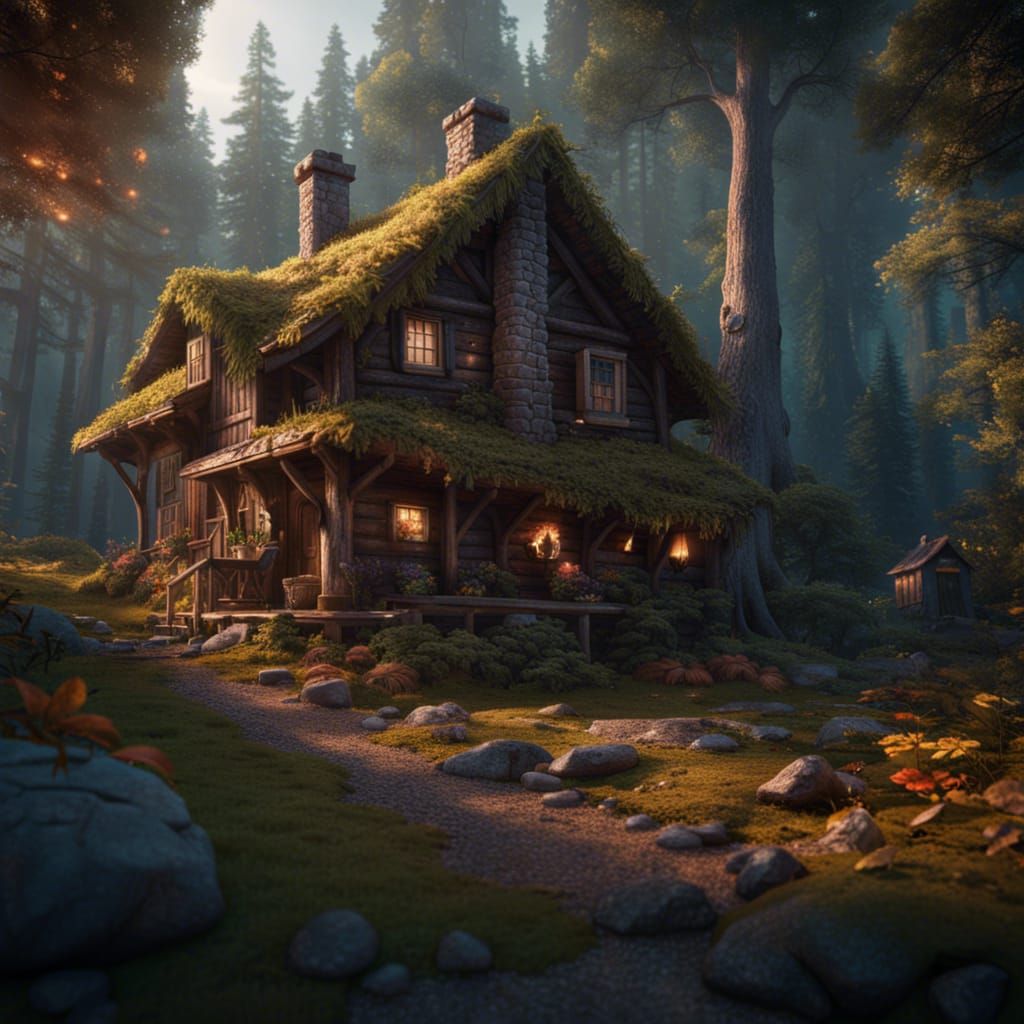 Cozy Cabin in the Woods
  by @Mor