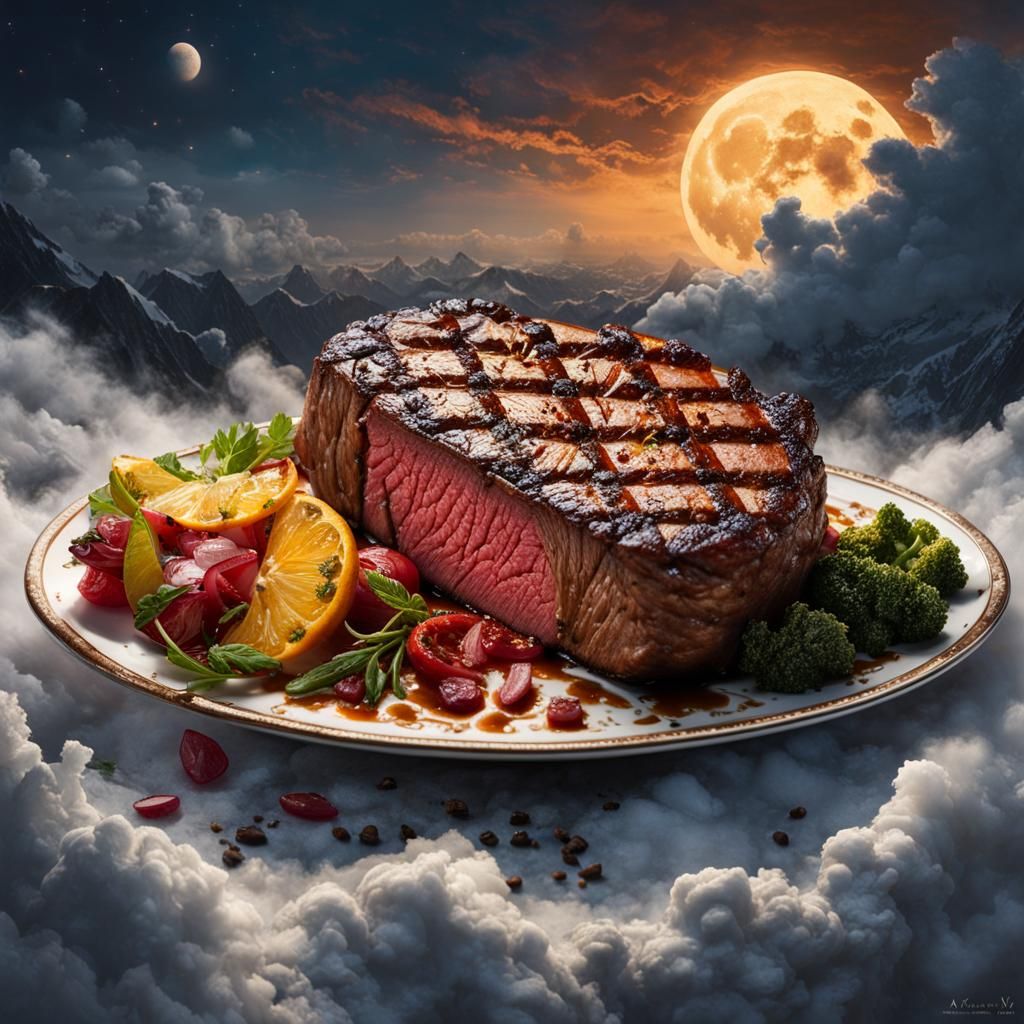 A grilled steak!  by @Maximono