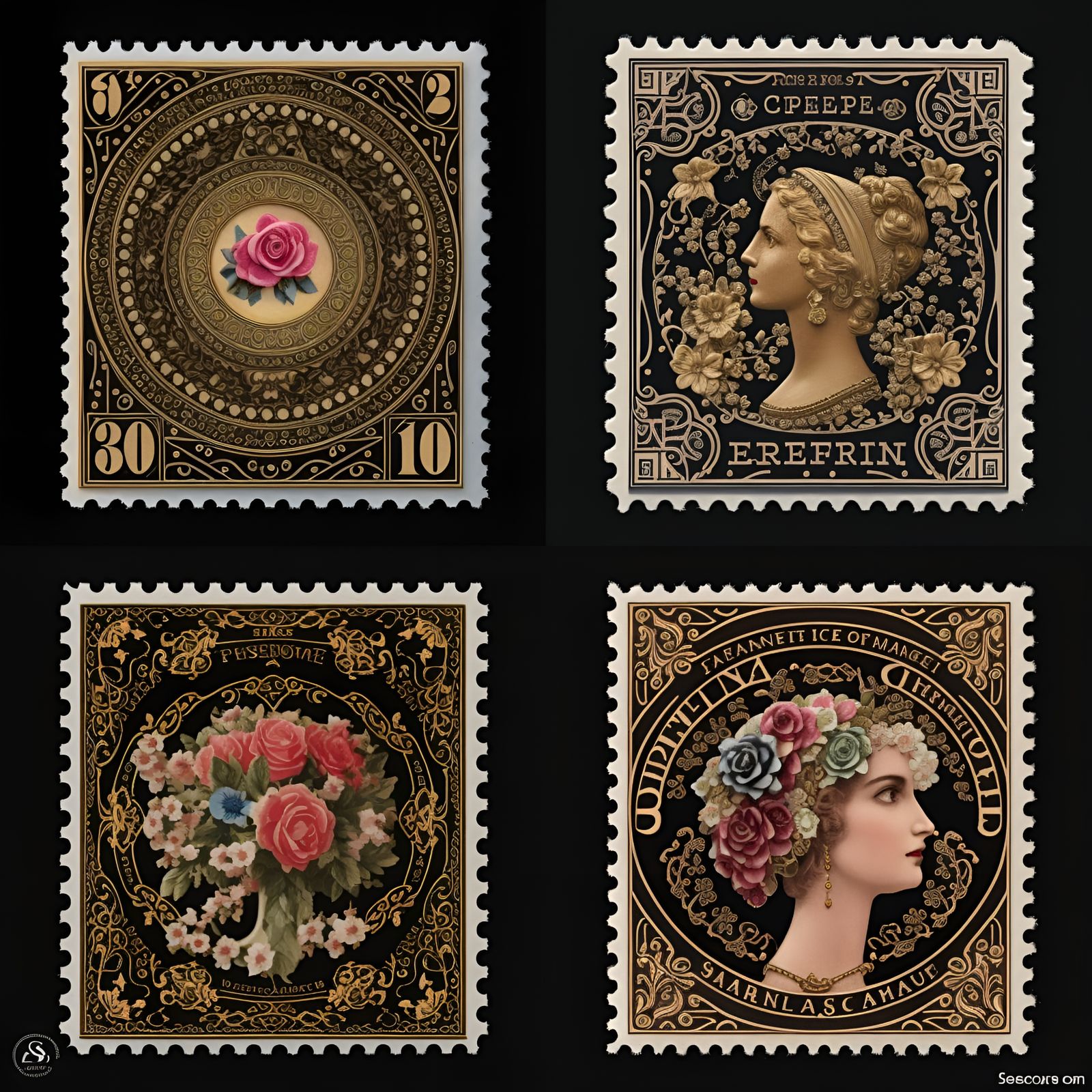 Vintage French Stamp Collection  by @Jonathan Kennedy