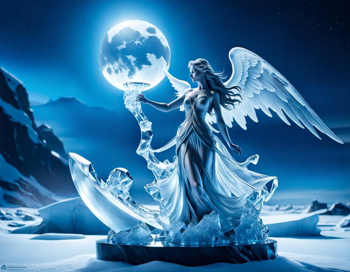 Ice Angel AI Generated Artwork NightCafe Creator