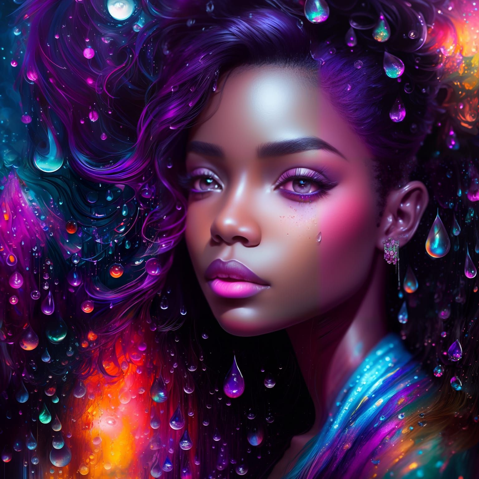 Pretty Girl in the Raindrops