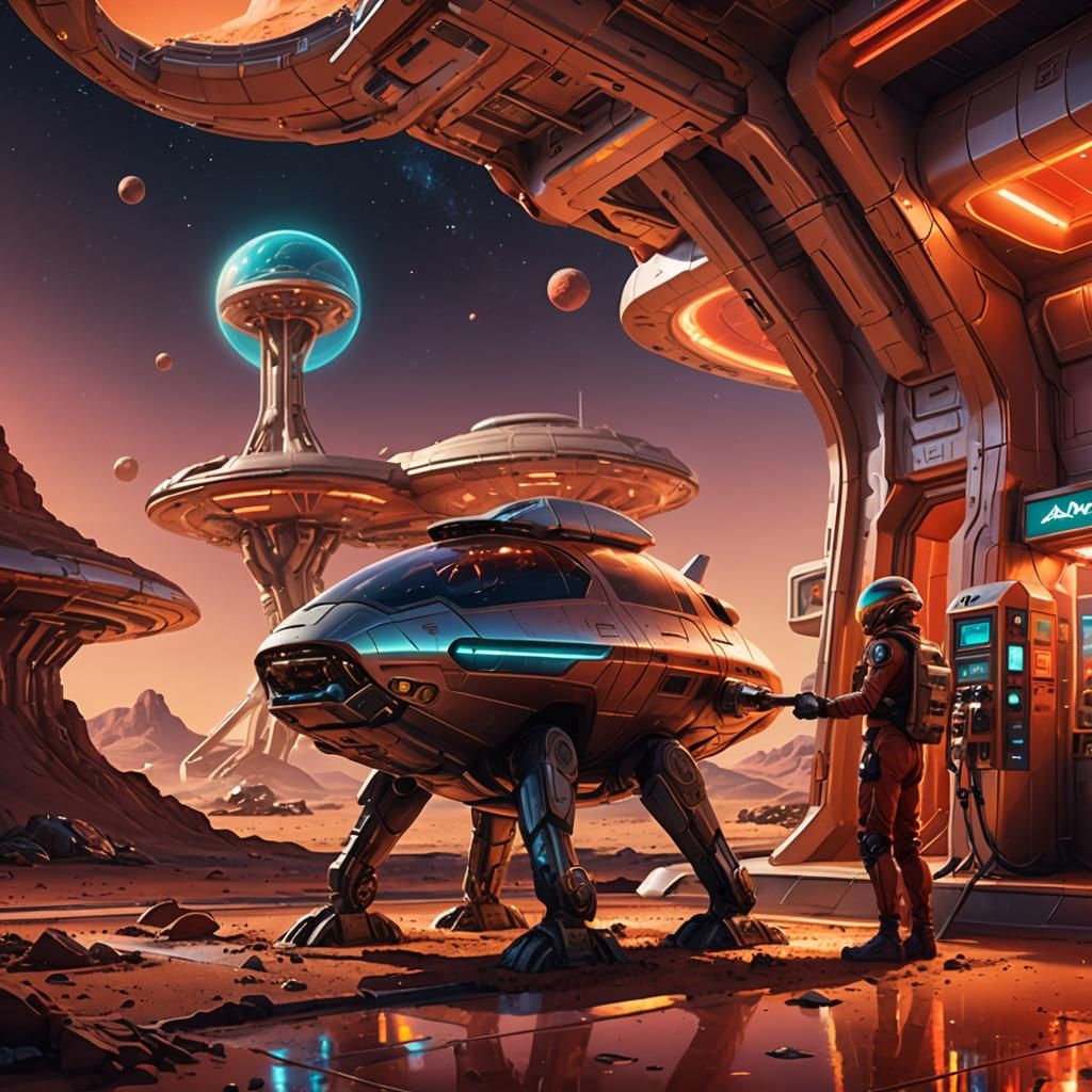 Martian Gas Station  by @Haocheng Lin