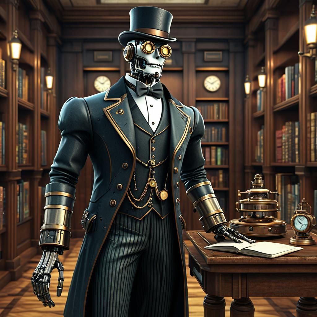 “Robo-butler” - AI Generated Artwork - NightCafe Creator