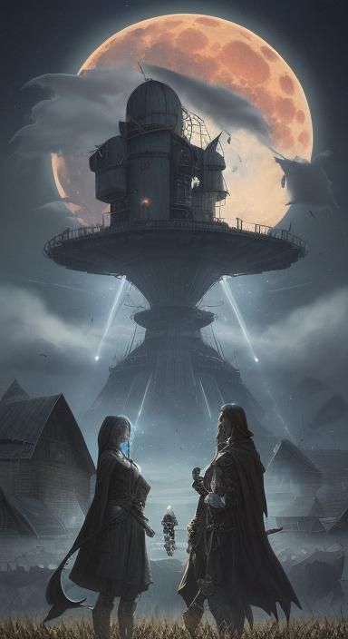 airship final fantasy box art style sky still-motion effect time ...