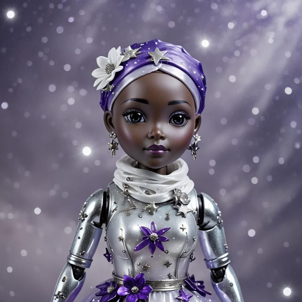 Floral Cyborg-Elf Glass-Figurine #262