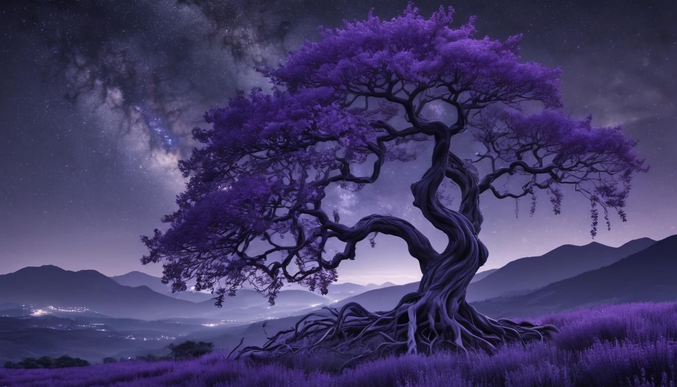 Monochromatic Art & violet color  by @Eee17