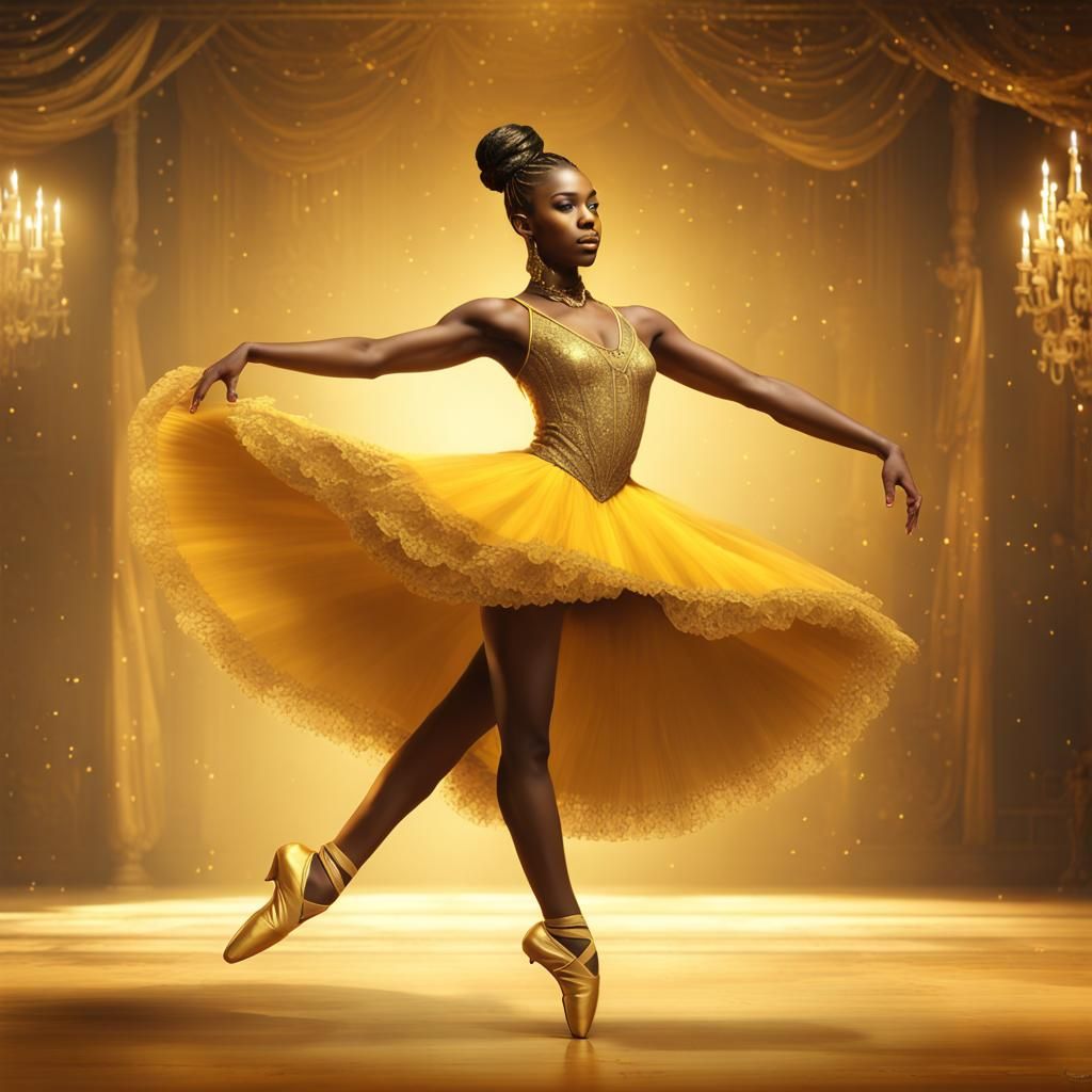 Yellow Ballerina   by @Elfikin