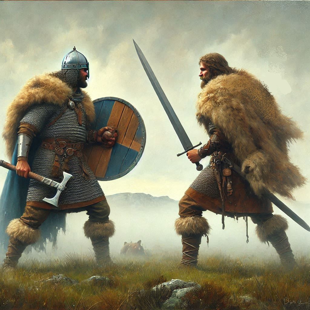 The King of Scotland squares off with MacDuff