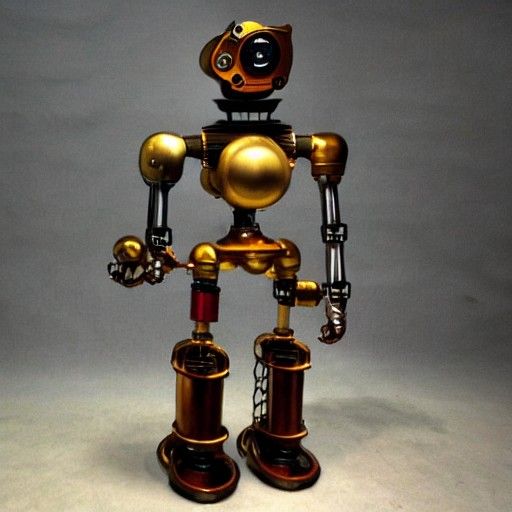 Humanoid robot with a flamethrower