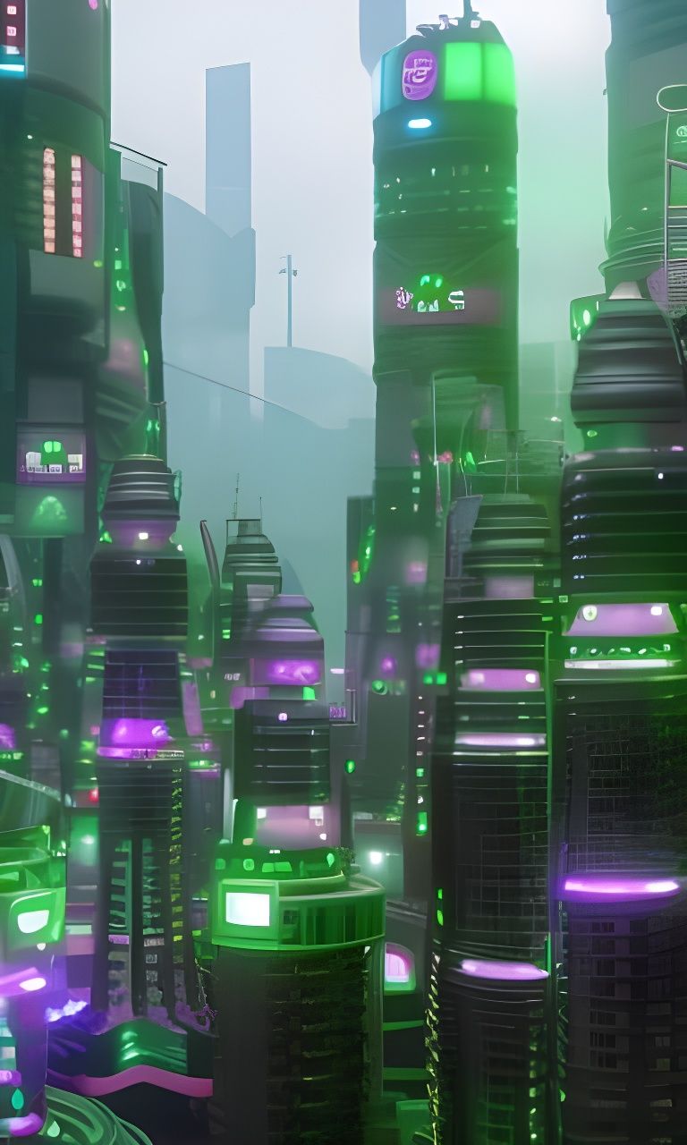 Emerald District: Toll City - AI Generated Artwork - NightCafe Creator