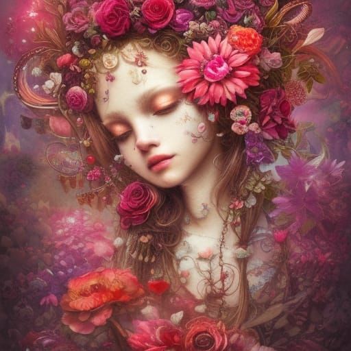 Dreaming girl - AI Generated Artwork - NightCafe Creator