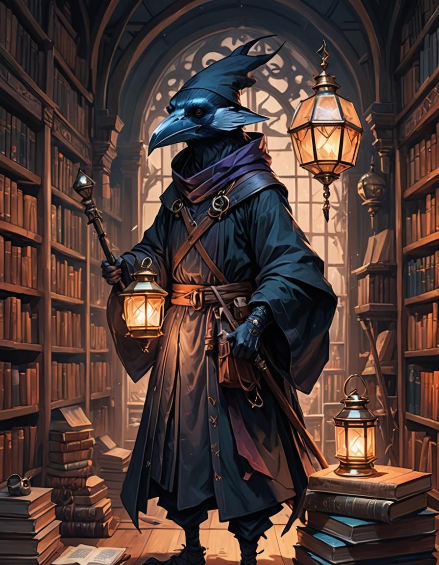 NPC portrait: Kenku Librarian Keeper - AI Generated Artwork - NightCafe ...