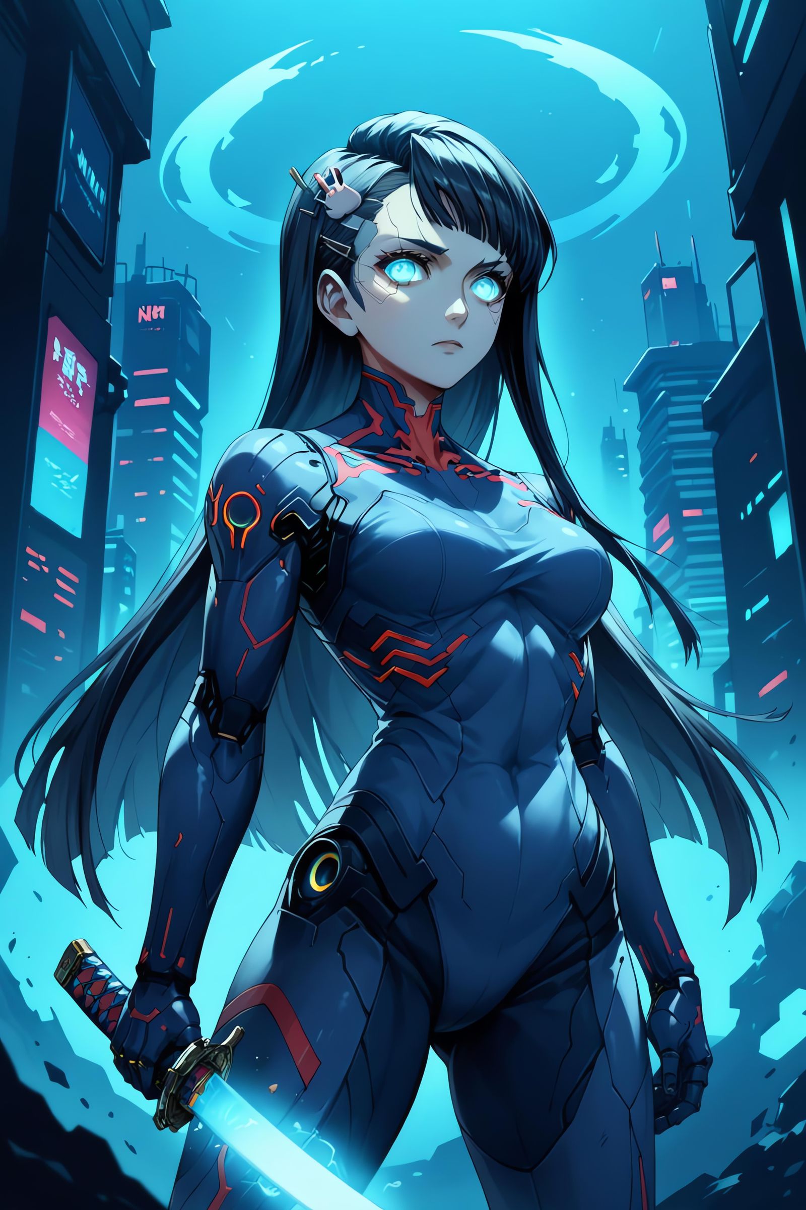 Fibek Anime : Mai Sakurajima (Cyberpunk Ninja)