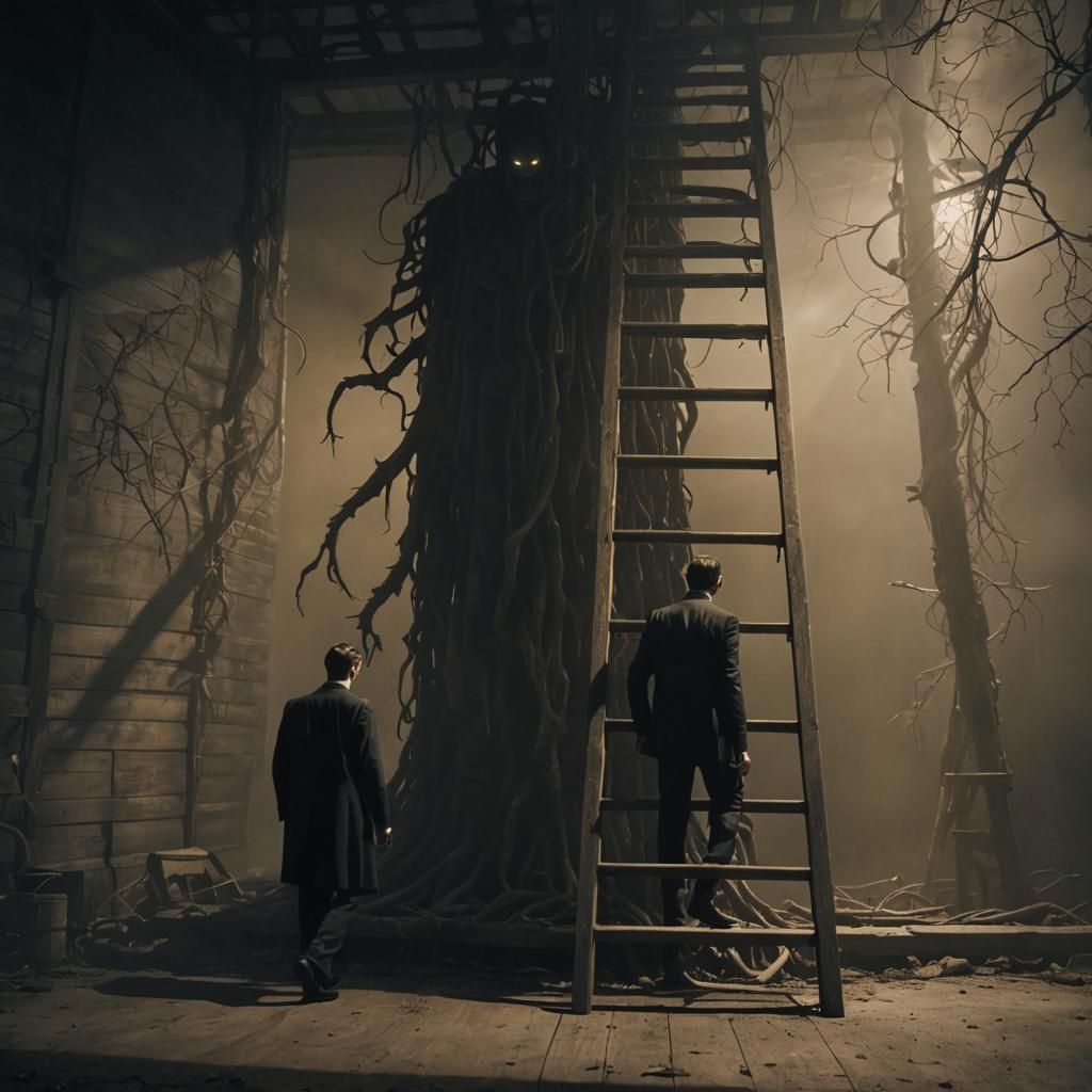 Sinister Figure Looms in Dark Fantasy Art