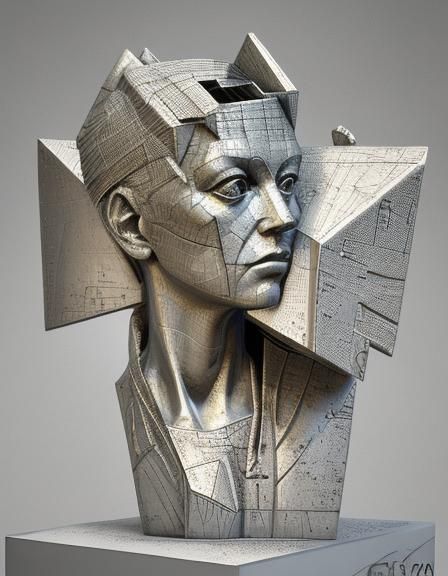 ""Pablo Picasso H.R. Giger Pino Daeni cubist concrete art cu...